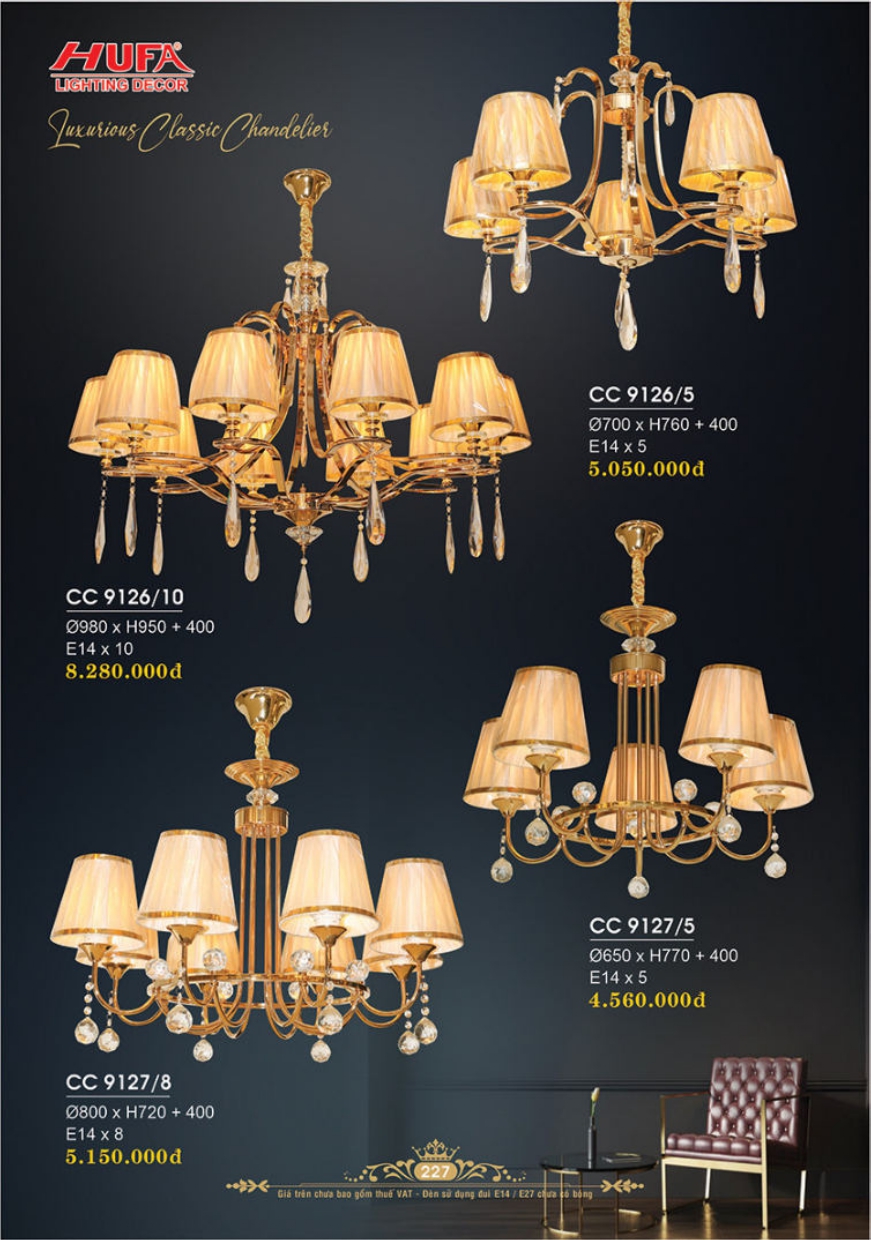 Bảng giá đèn trang trí HUFA